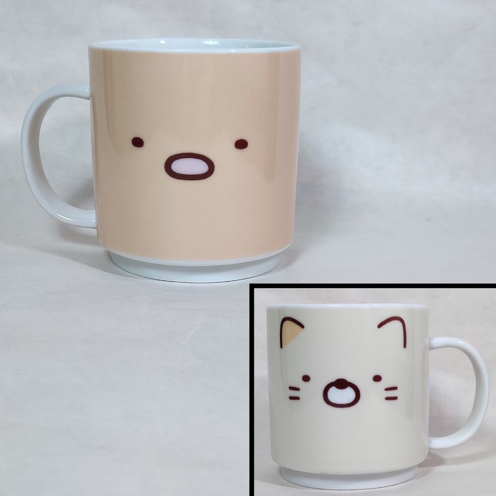 San-X Sumikko Gurashi Mug Tonkatsu Neko Split Pork Cat Anime Ceramic Japan 2015